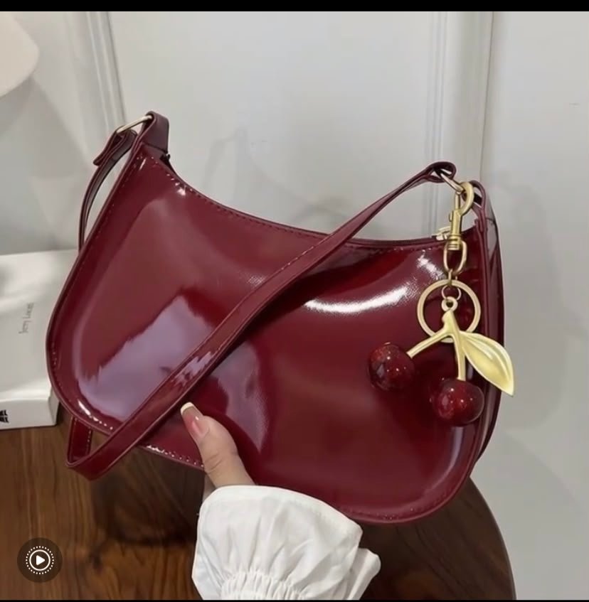 Cherry charm shoulder bag