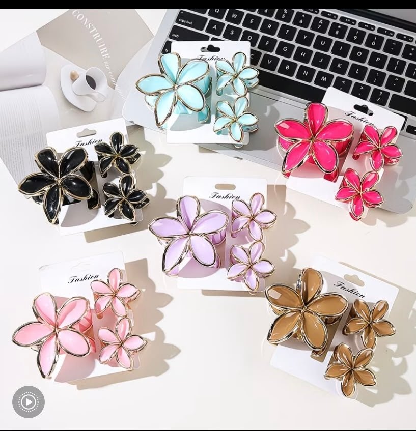 Flower Hair claw set