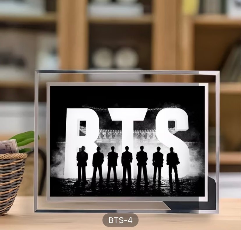 BTS Bangtan boys merchandise crystal glass photo frame