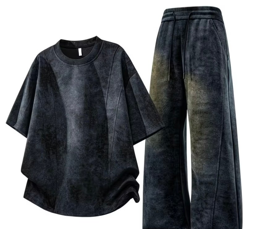 2026 new men’s two piece set tie and dye