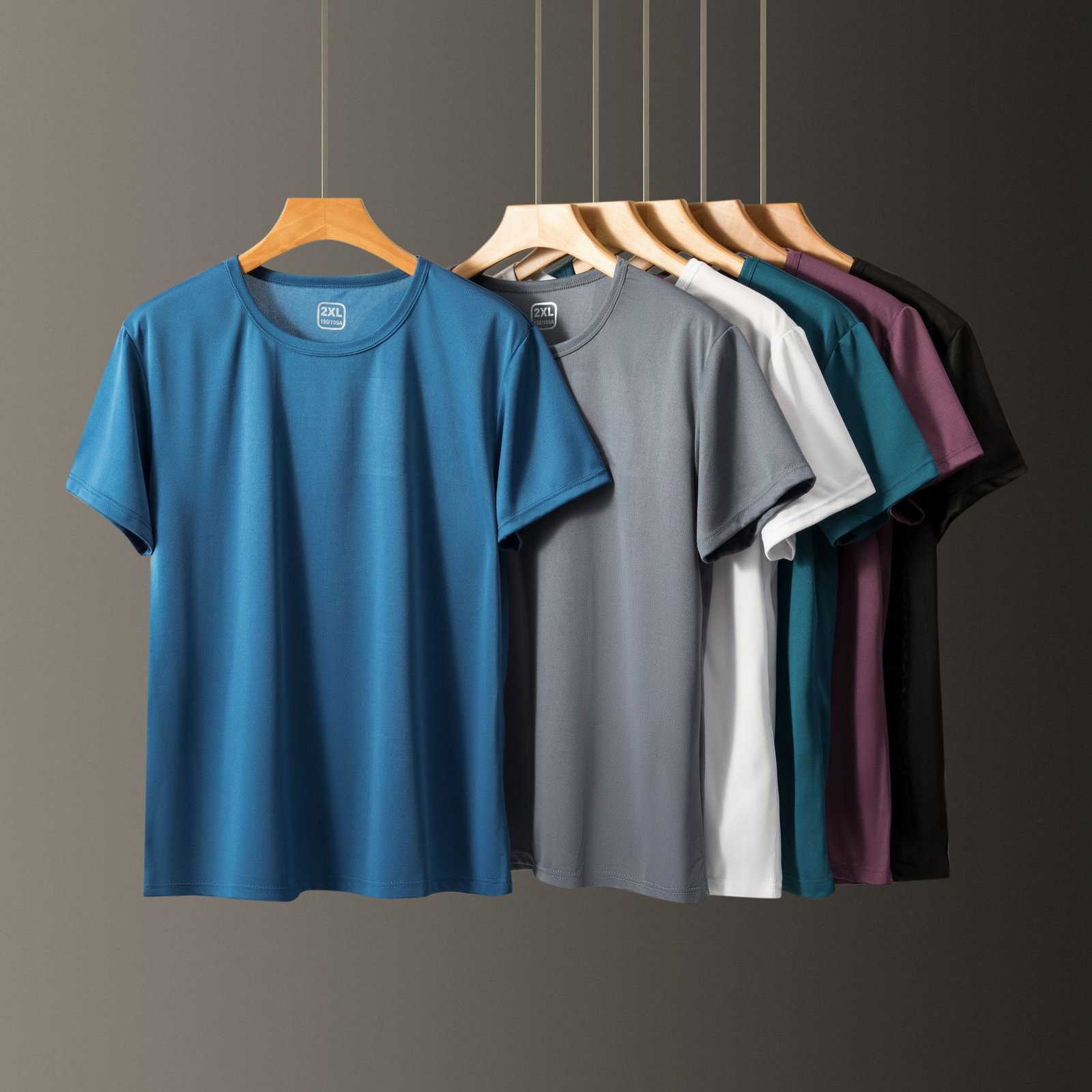 Men's Quick-Dry Ice Silk T-Shirt - Breathable Short Sleeve Round Neck Tee