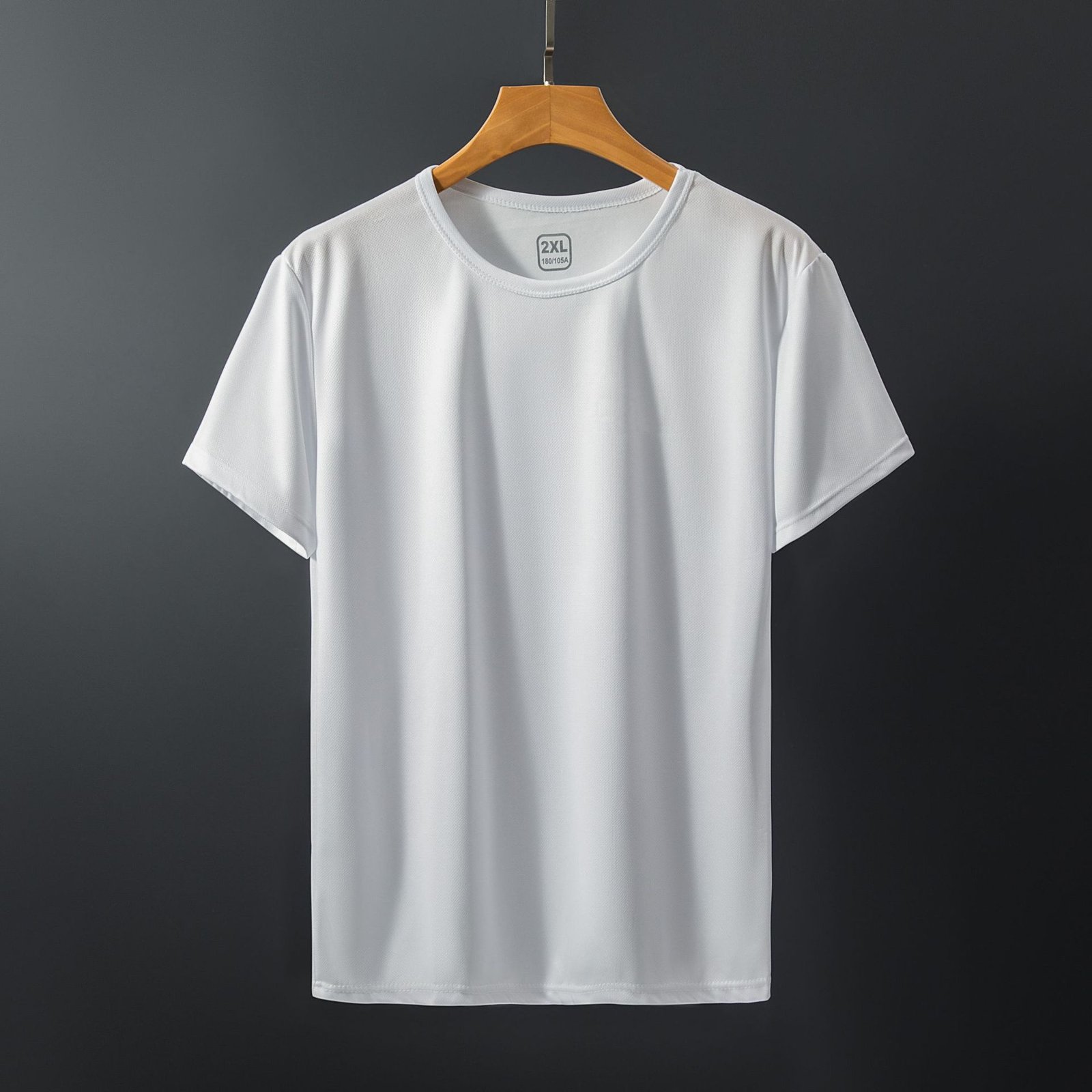 Men's Quick-Dry Ice Silk T-Shirt - Breathable Short Sleeve Round Neck Tee