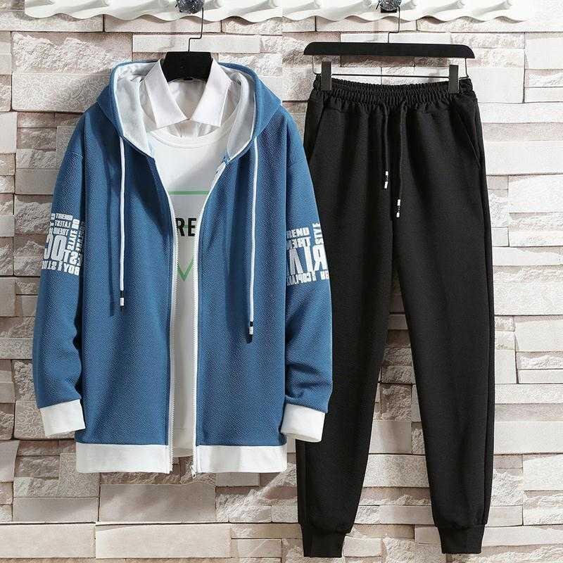 Men's 2-Piece Tracksuit Set - Zip Hoodie & Jogger Pants Sweatsuit