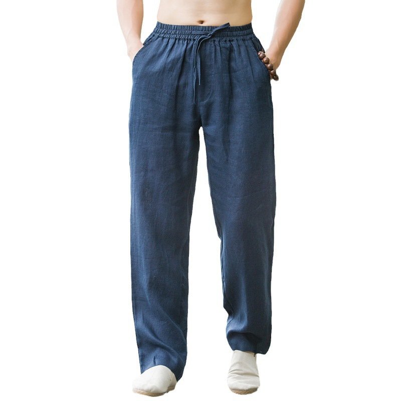 Men's Breathable Linen Blend Casual Trousers