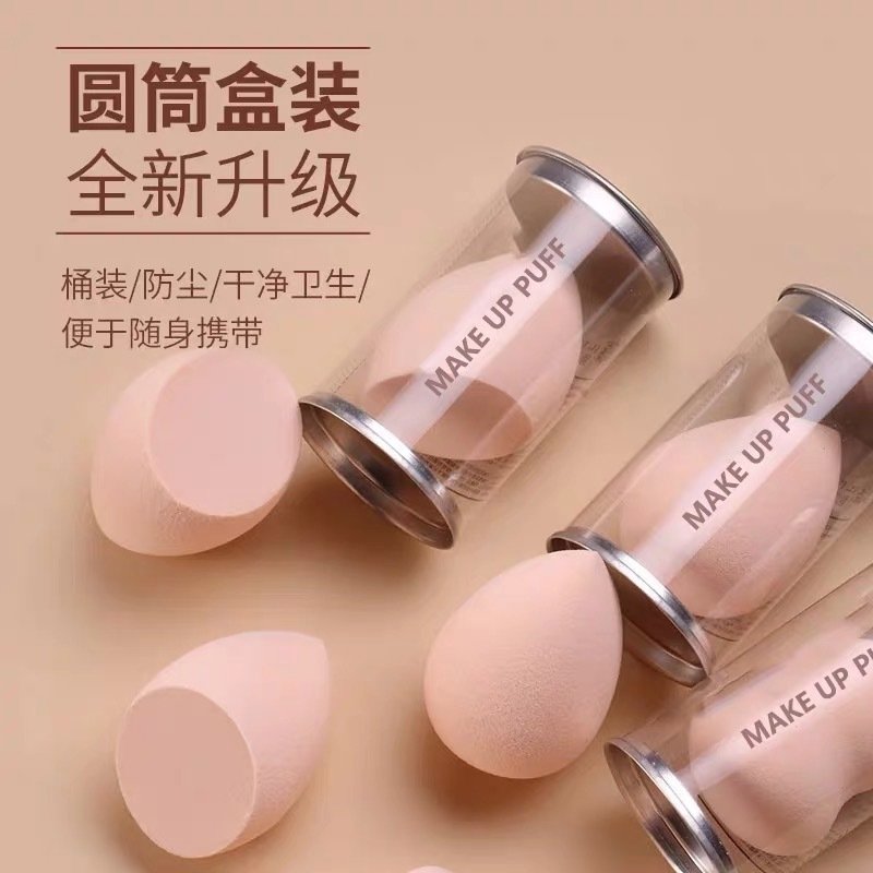 Makeup Blender Sponge Set with Storage Tin - 4pcs