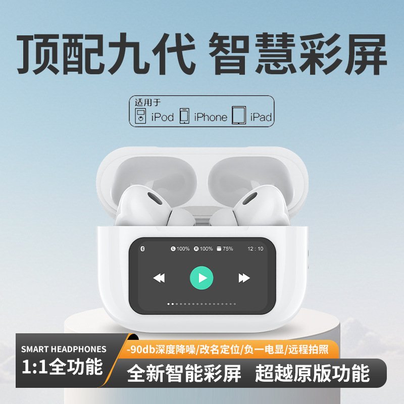 A9 Pro Wireless Earbuds with Smart Colour Display