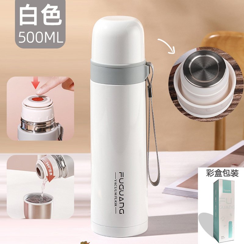 Fuguang 304 Stainless Steel Thermos Flask - 500ml, 12-24h Heat