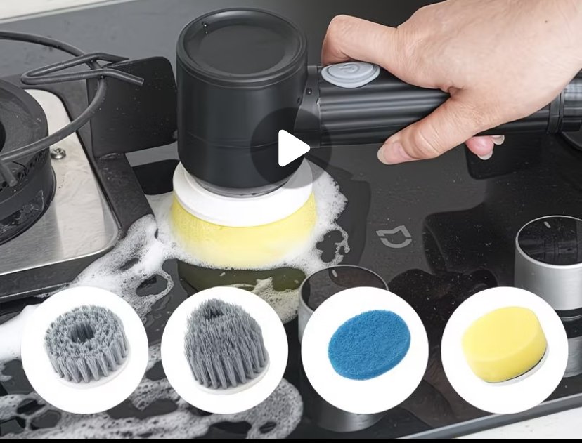 Multifunctional electric dishwashing brush for home use