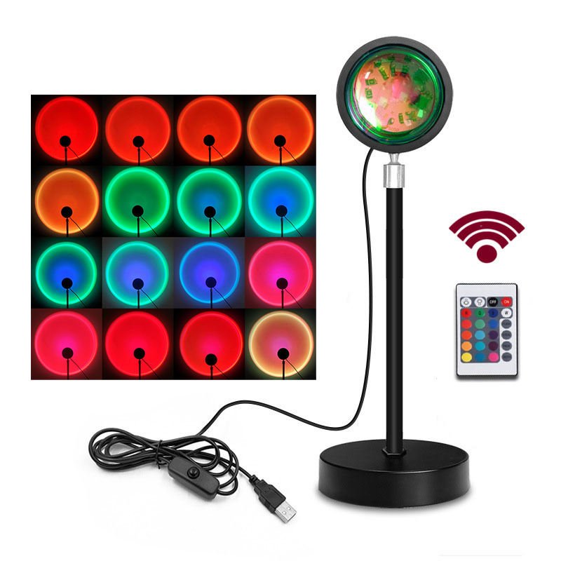 Sunset Projection Lamp - Rainbow Ambient Light with Tripod