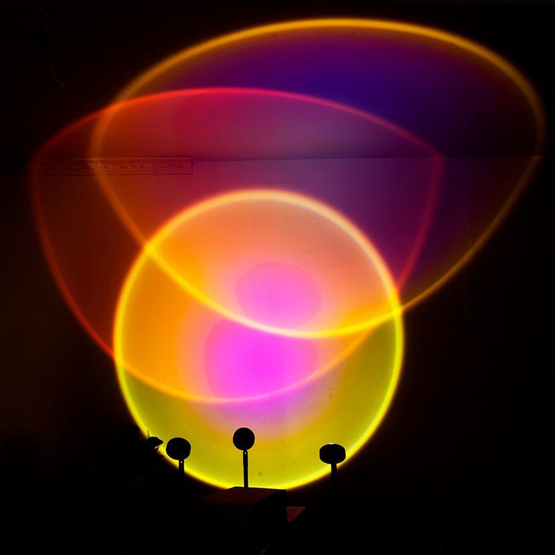 Sunset Projection Lamp - Rainbow Ambient Light with Tripod