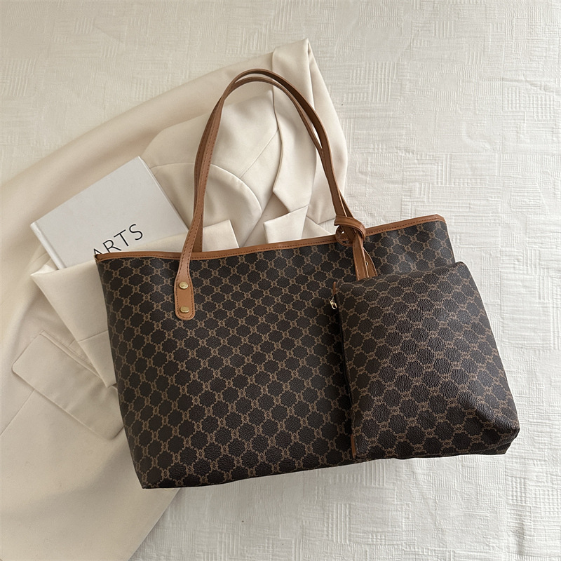 Large Capacity PU Leather Tote Bag - Women's Shoulder Handbag