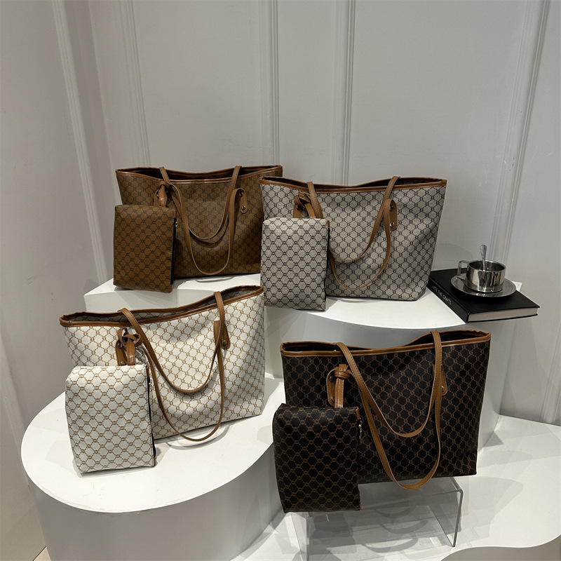Large Capacity PU Leather Tote Bag - Women's Shoulder Handbag