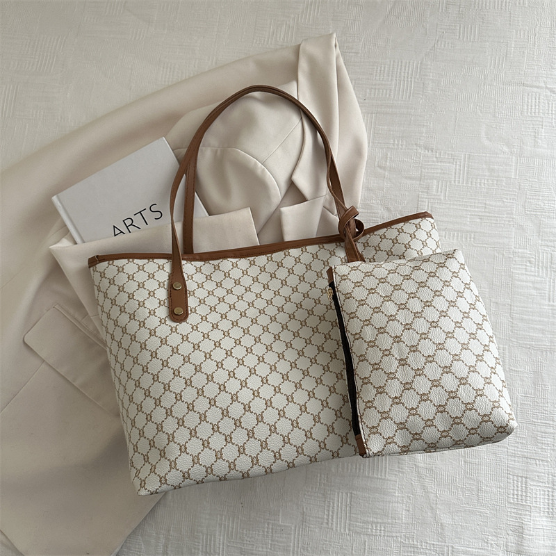 Large Capacity PU Leather Tote Bag - Women's Shoulder Handbag