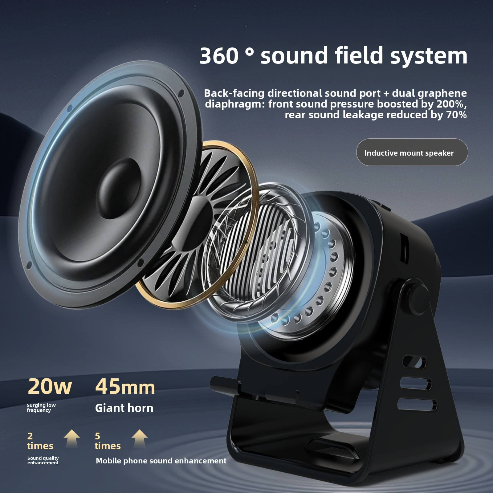 Mini Portable Wireless Speaker - Stereo Bass Sound Box