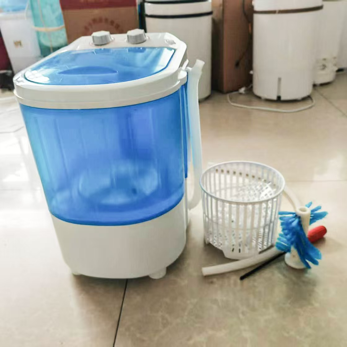 Mini Single-Bucket Washing Machine - Wash & Spin, Semi-Automatic