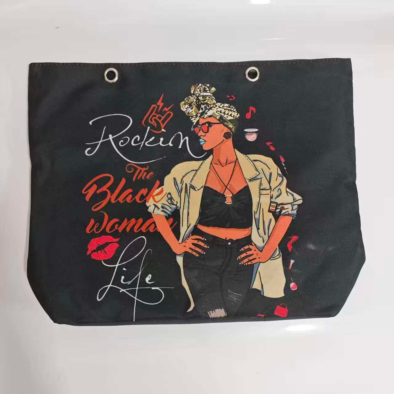 Vintage Rope Handle Beach Shopping Bag - Large Capacity Canvas Tote