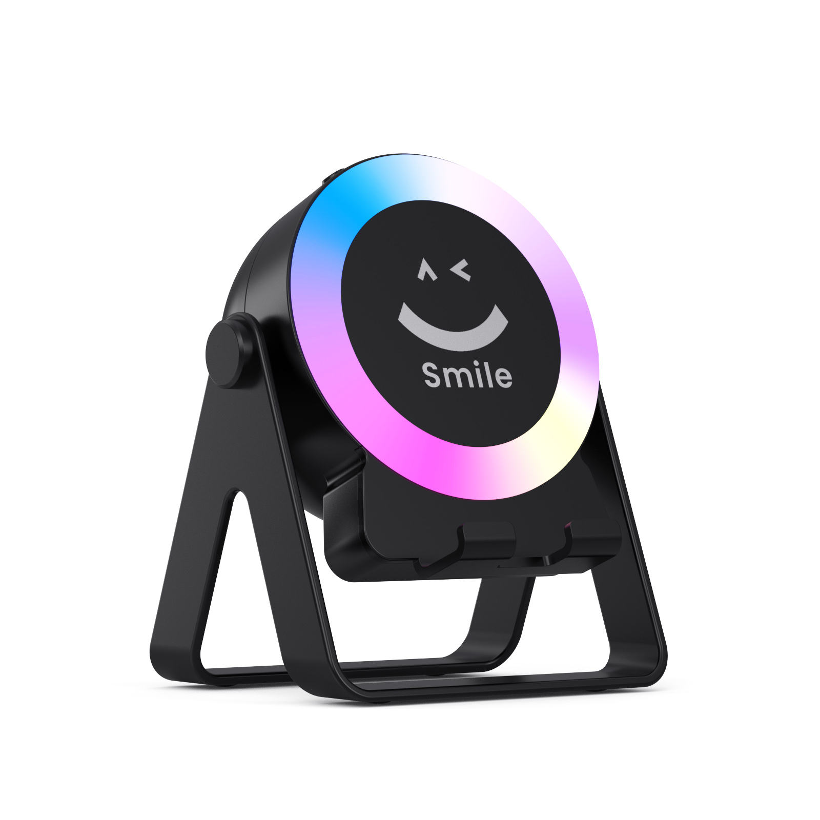 ZF18 Bluetooth Speaker with 360-Degree Rotating RGB Light Phone Stand