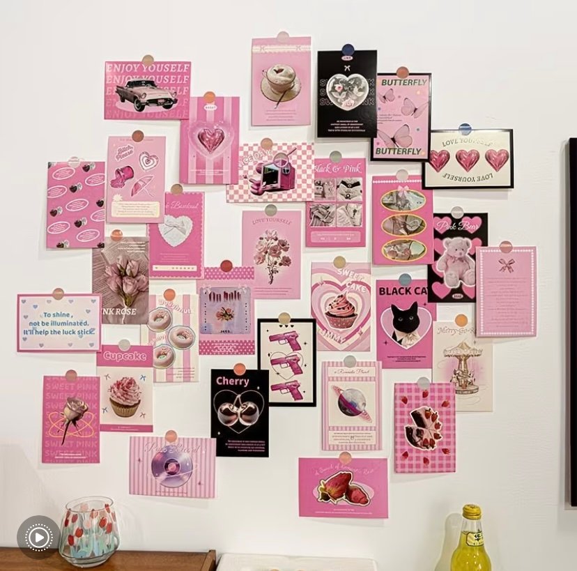 60 pieces pink strawberry sweetheart well sticker