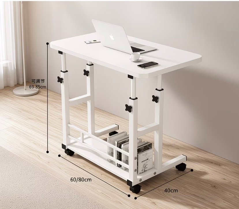 Mobile Adjustable height bedside desk