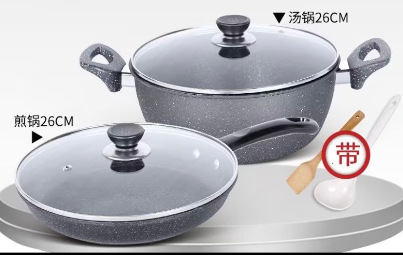 Frying pan plus soup pot